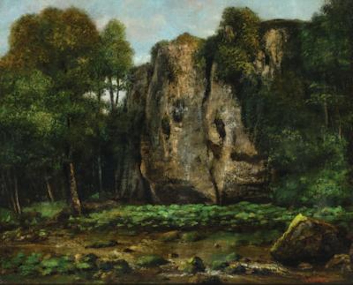 A Rocky Landscape in Autumn by Gustave Courbet