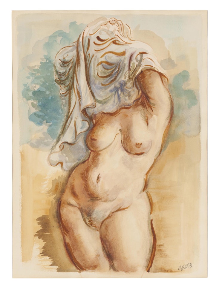 Ausziehende Frau by George Grosz