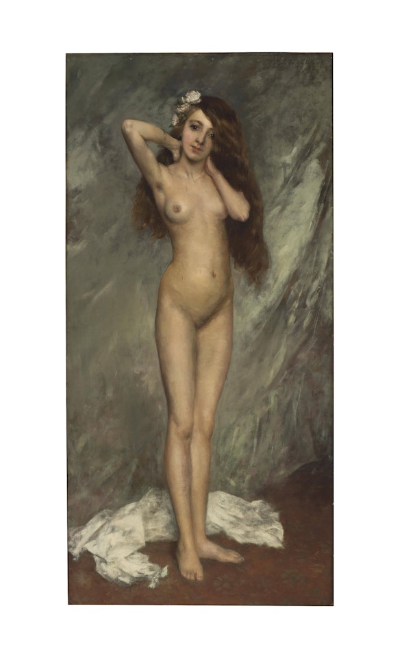 Portrait of the artist"s model by Pierre Carrier-Belleuse