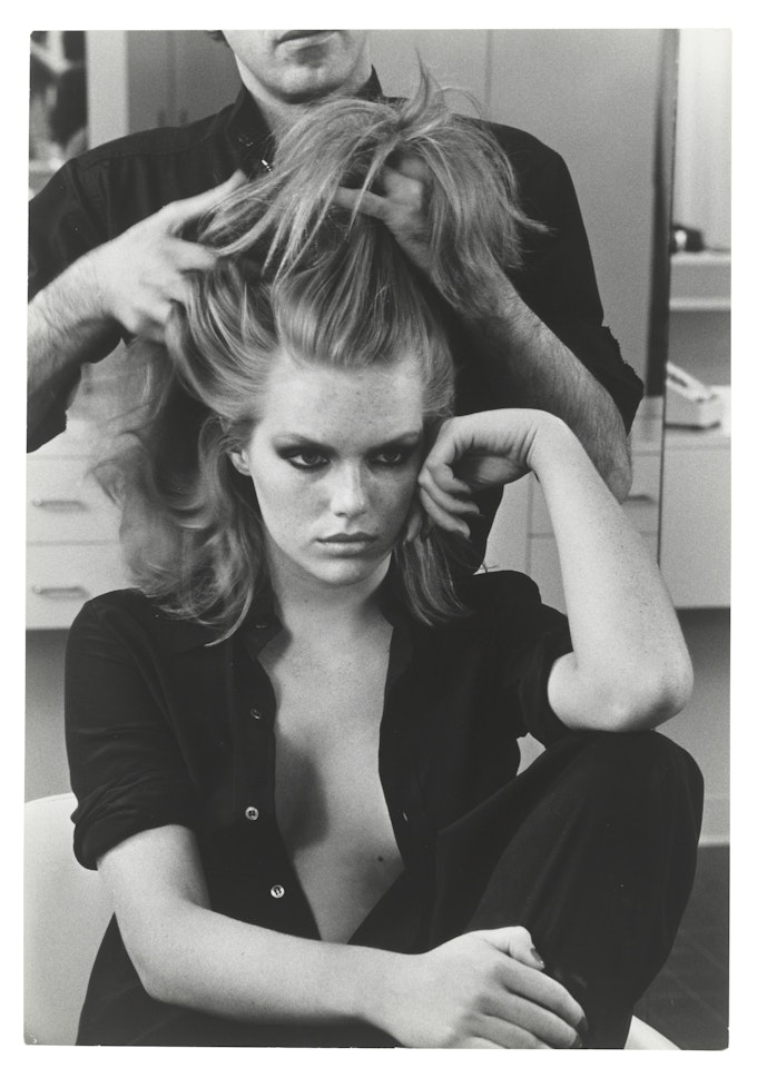 Patti Hansen for Xavier Coiffures, New York by Helmut Newton