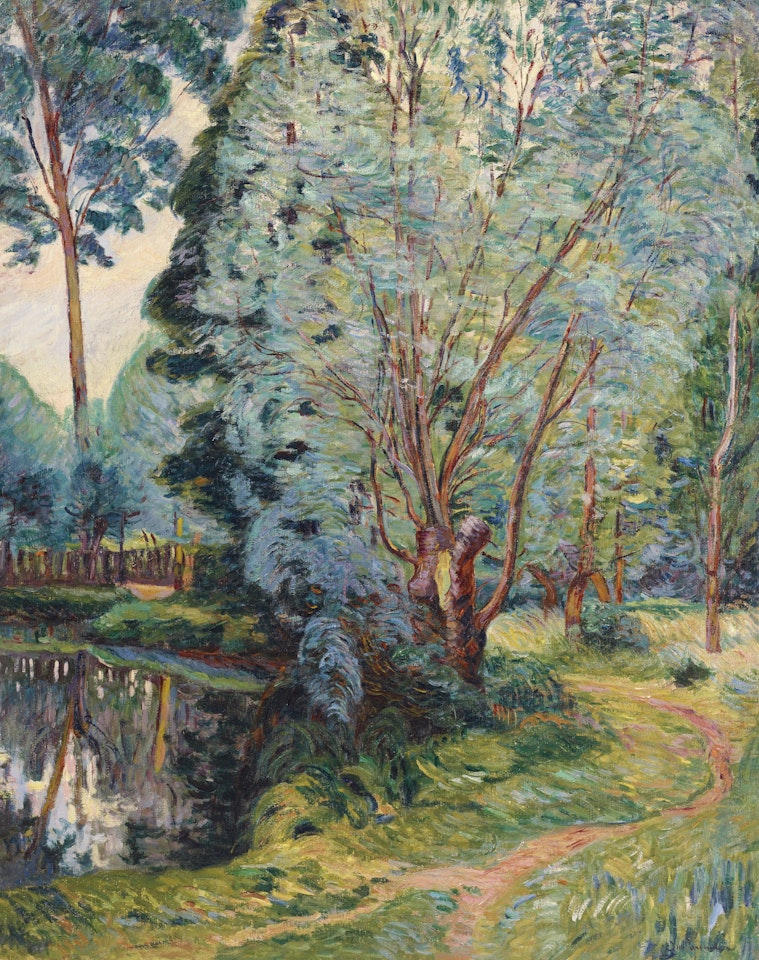 Paysage boise à l"étang by Armand Guillaumin