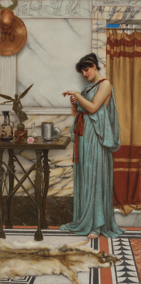 His birthday gift by JOHN WILLIAM GODWARD, R.B.A.