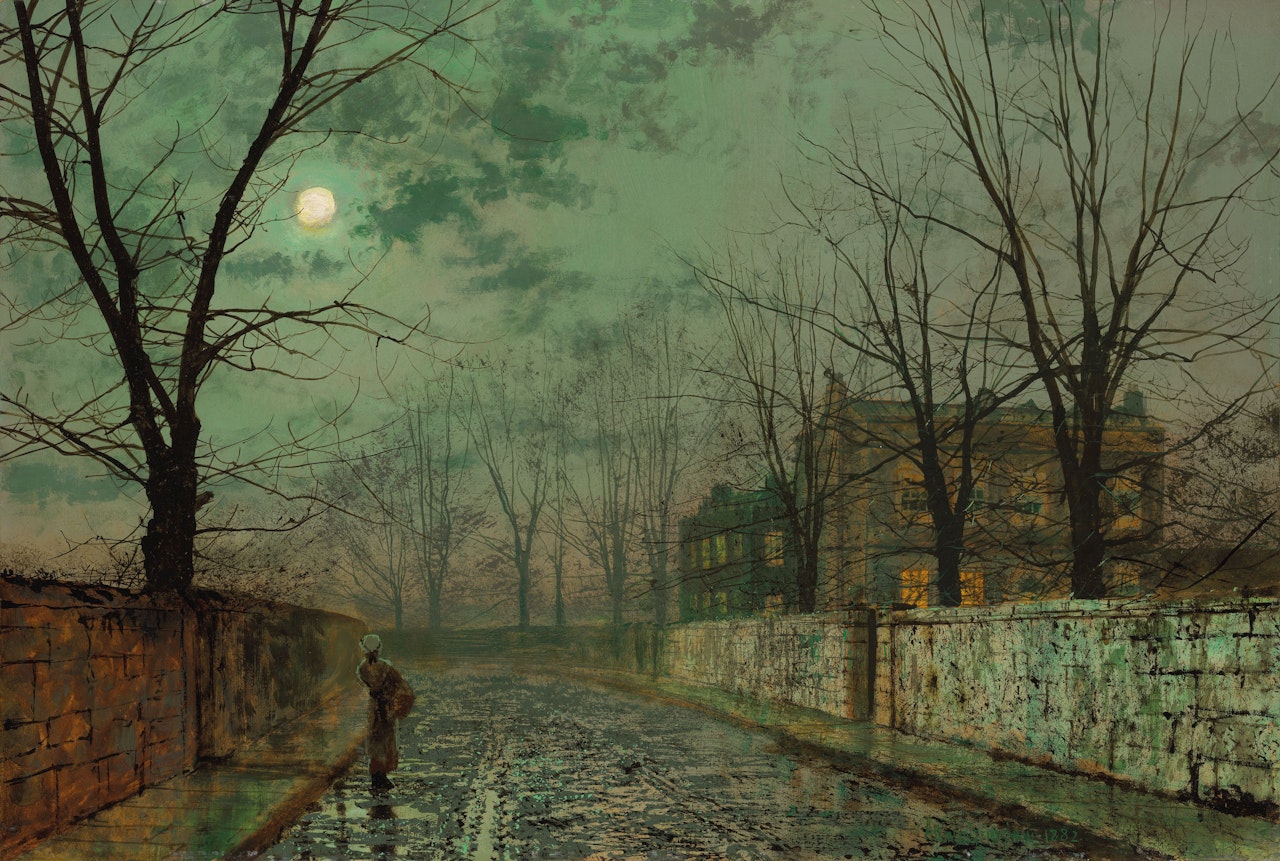 Under the Silvery Moonbeams by John Atkinson Grimshaw