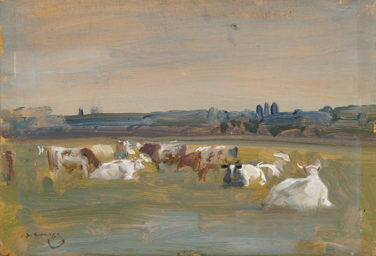 Cattle at Thorington Street by Alfred James Munnings