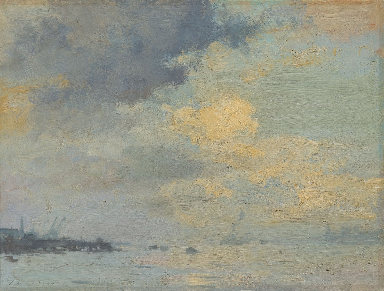 The Thames below Woolwich by Edward Seago
