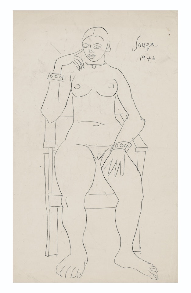 Untitled (Seated Nude) by Francis Newton Souza