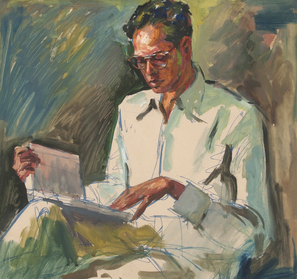 Untitled (Portrait of S.A. Krishnan) by Sayed Haider Raza