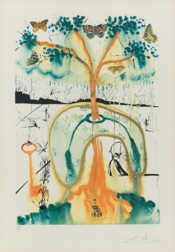 Alice"s Adventures in Wonderland (complete portfolio of 13) by Salvador Dali