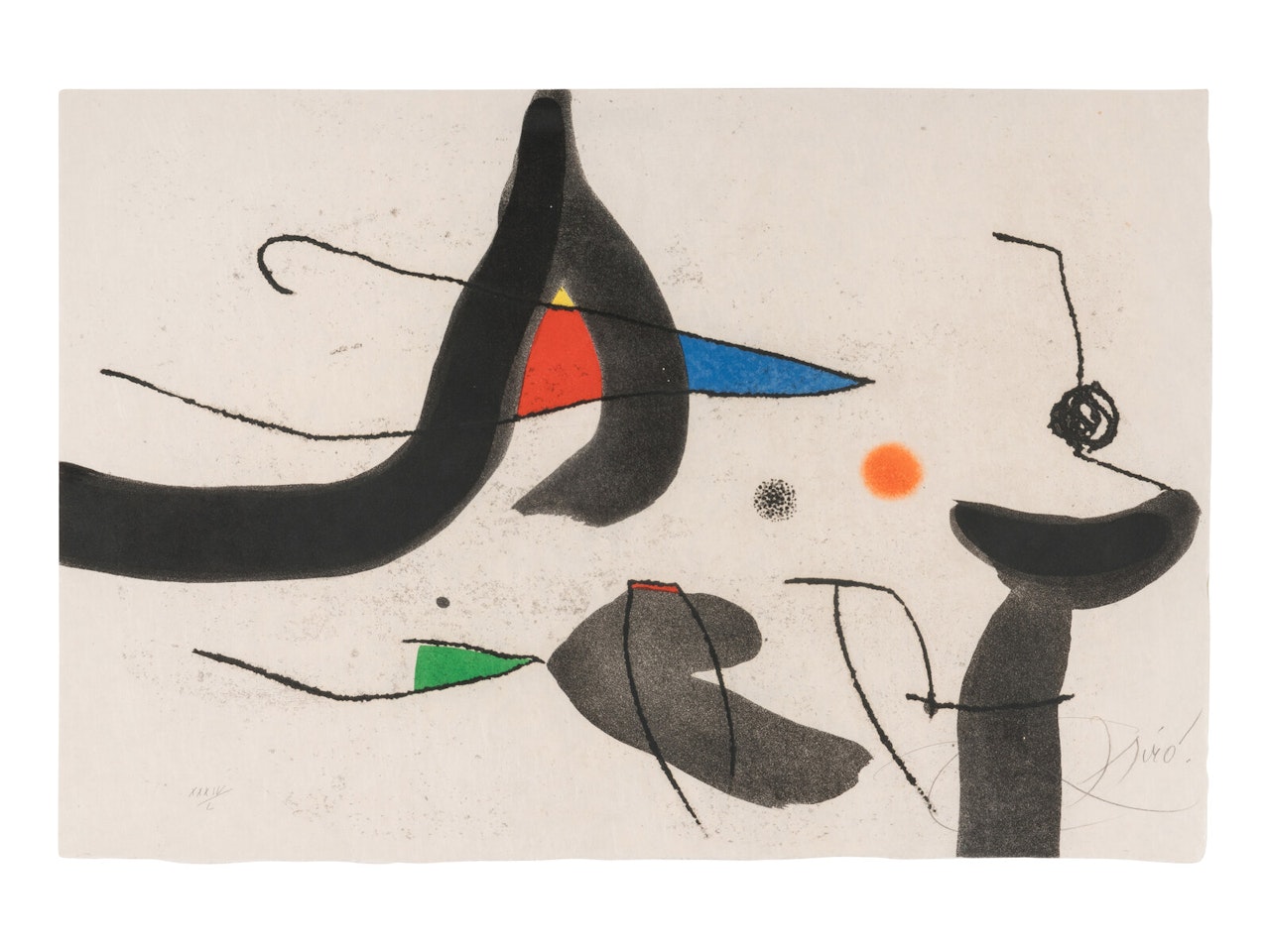 Untitled plate from Le marteau sans maître by Joan Miró