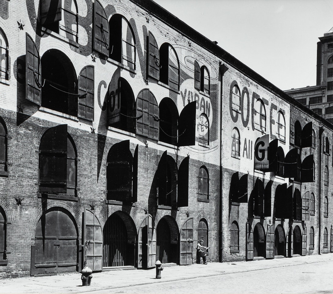 Yuban Coffee Warehouse, Water and Dock Streets, Brooklyn by Berenice Abbott
