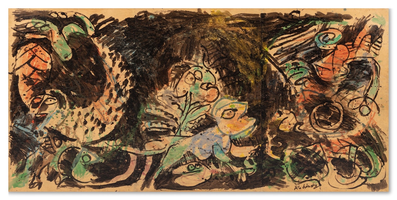 Contre courant by Pierre Alechinsky