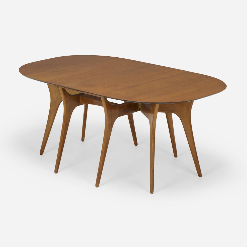 Custom Drop-leaf dining table by Vladimir Kagan