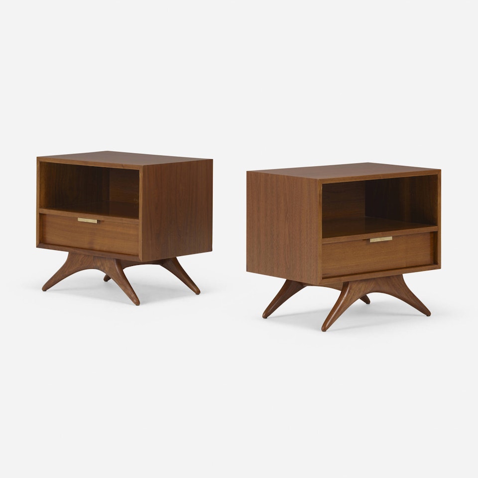 Nightstands, pair by Vladimir Kagan