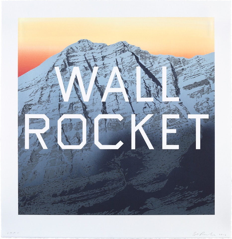 Wall Rocket, from Mountain Prints by Ed Ruscha