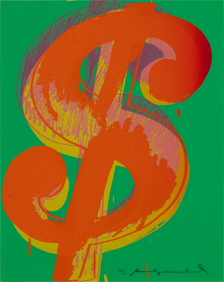 $ (1) (F. & S. 279) by Andy Warhol