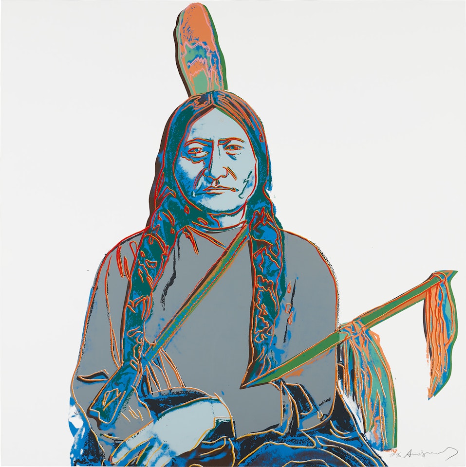 Sitting Bull, for Cowboys and Indians (see F. & S. 376) by Andy Warhol