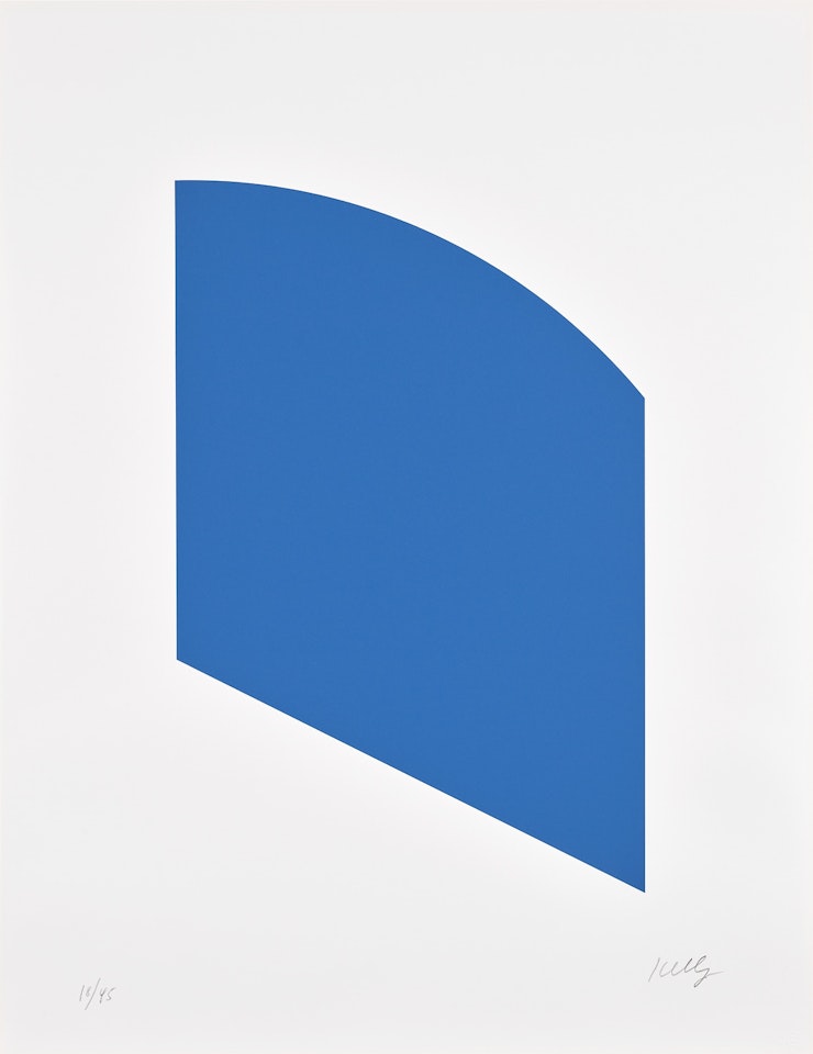 Blue, from Fourth Curve Series (G. 1988, A. 304) by Ellsworth Kelly