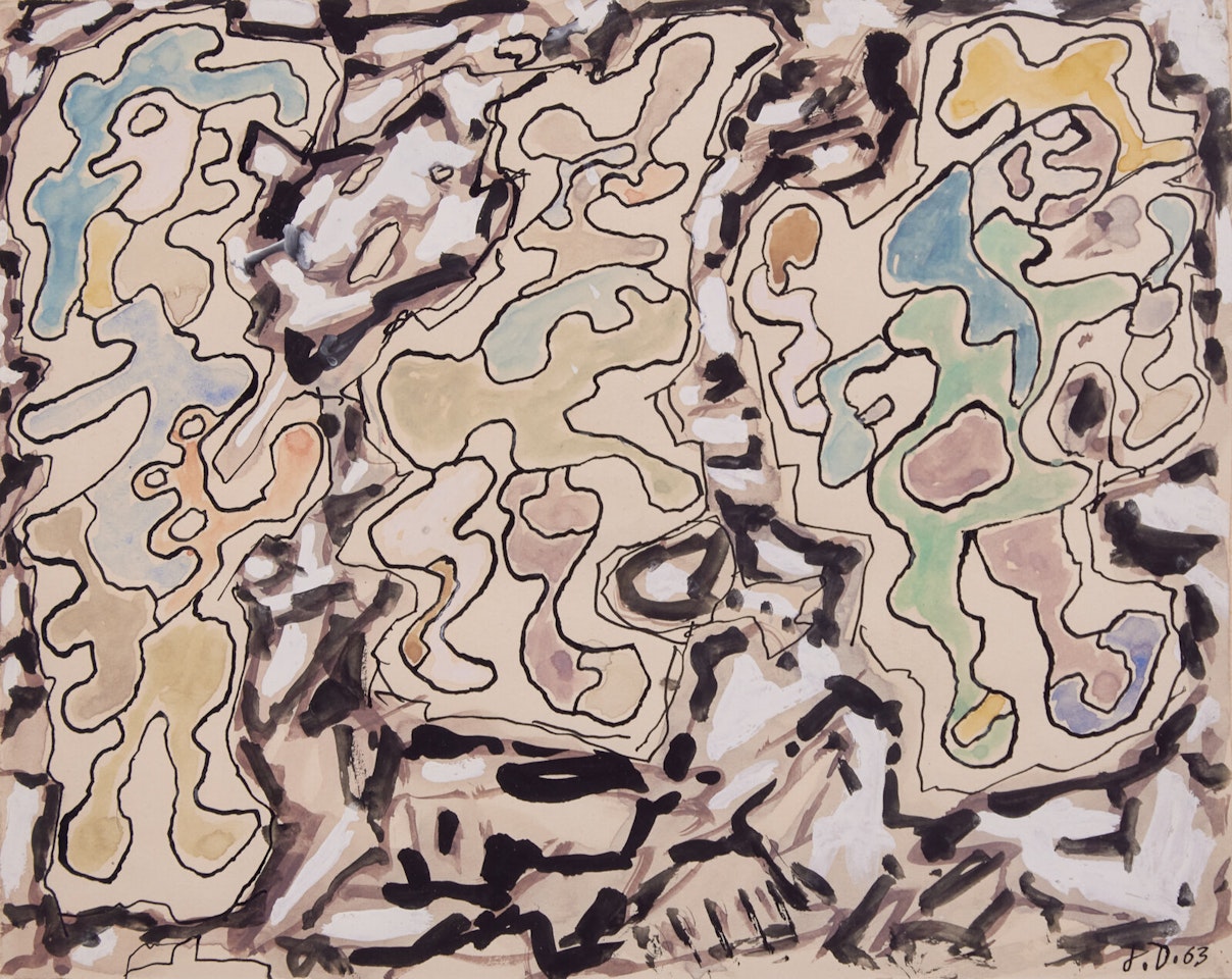Trois Personnages by Jean Dubuffet