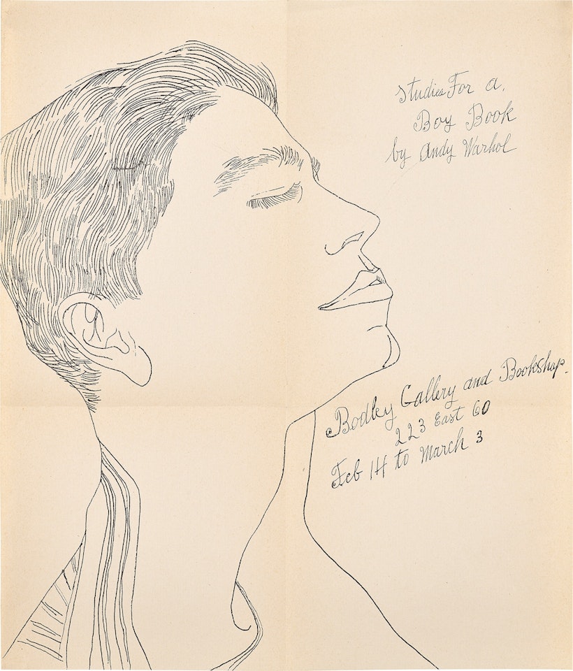 Studies for a Boy Book (Bodley Gallery Announcement) by Andy Warhol