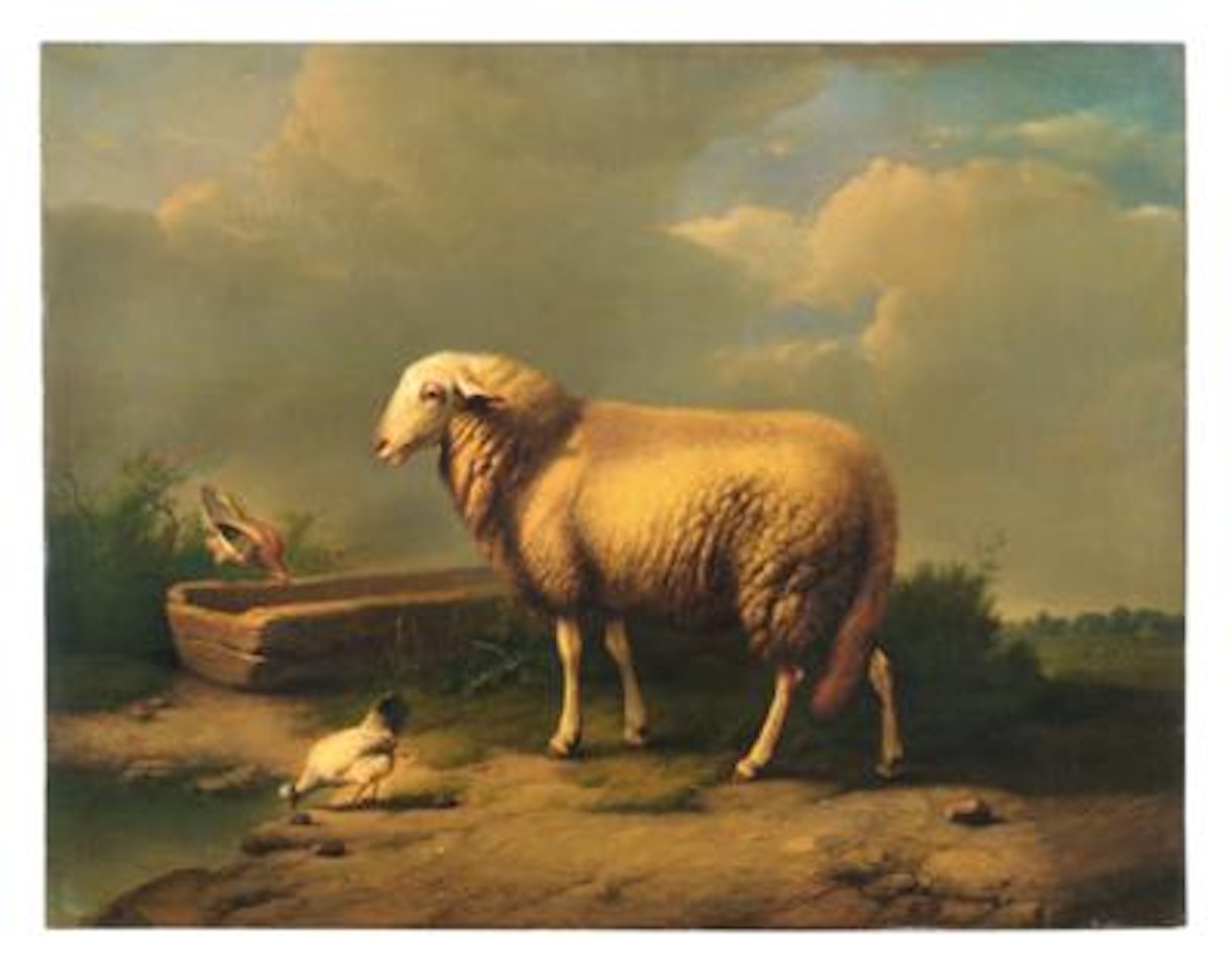 Sheep near a Watering Place by Eugène Joseph Verboeckhoven