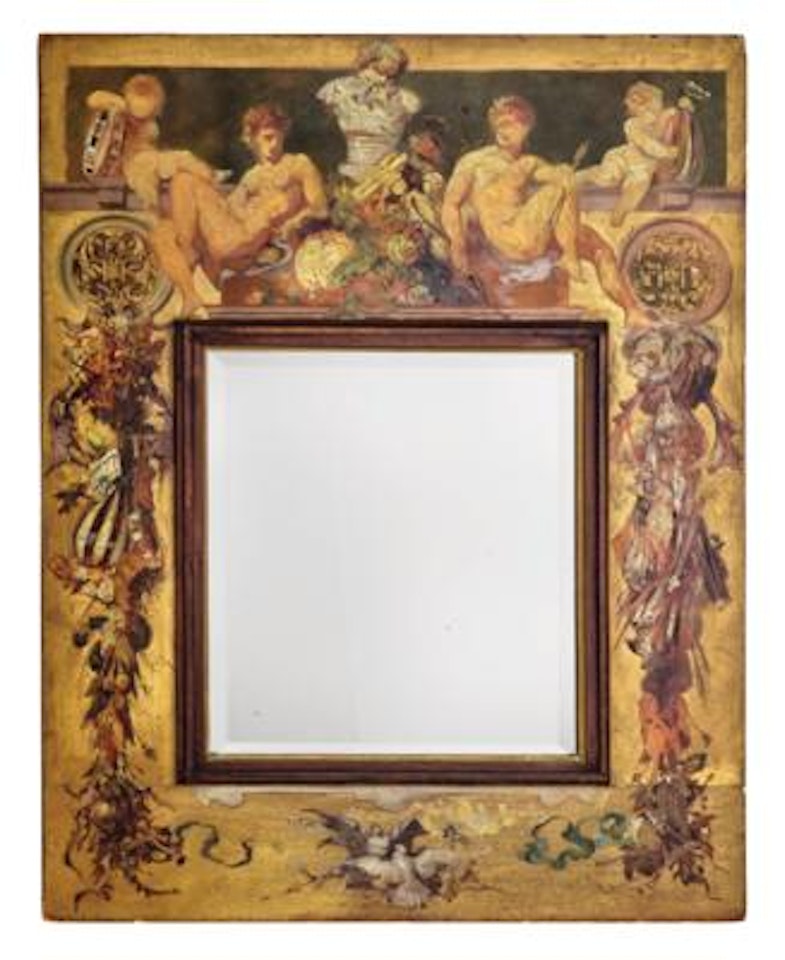 Frame with Allegorical Depictions of Diana and Abundatia, as well as a Bust of Silenus by Hans Makart