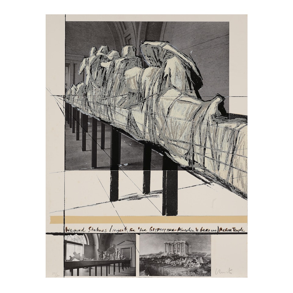 Wrapped statues, project for die glyptothek by Christo