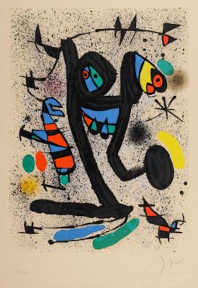 La demeuselle aux papillons (Das Schmetterlingsmädchen) by Joan Miró