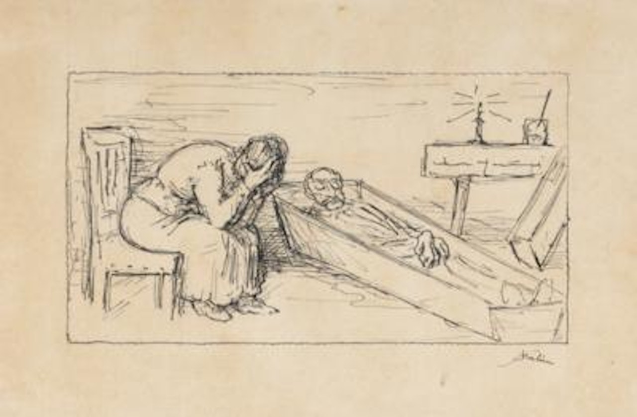 The grieving widow by Alfred Kubin