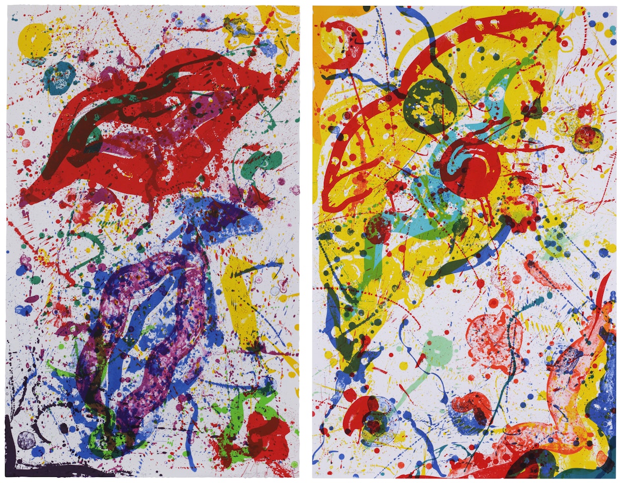 (i) Untitled (SF-329)(ii) Untitled (SF-340); (i) Untitled (SF-329) (ii) Untitled (SF-340) by Sam Francis
