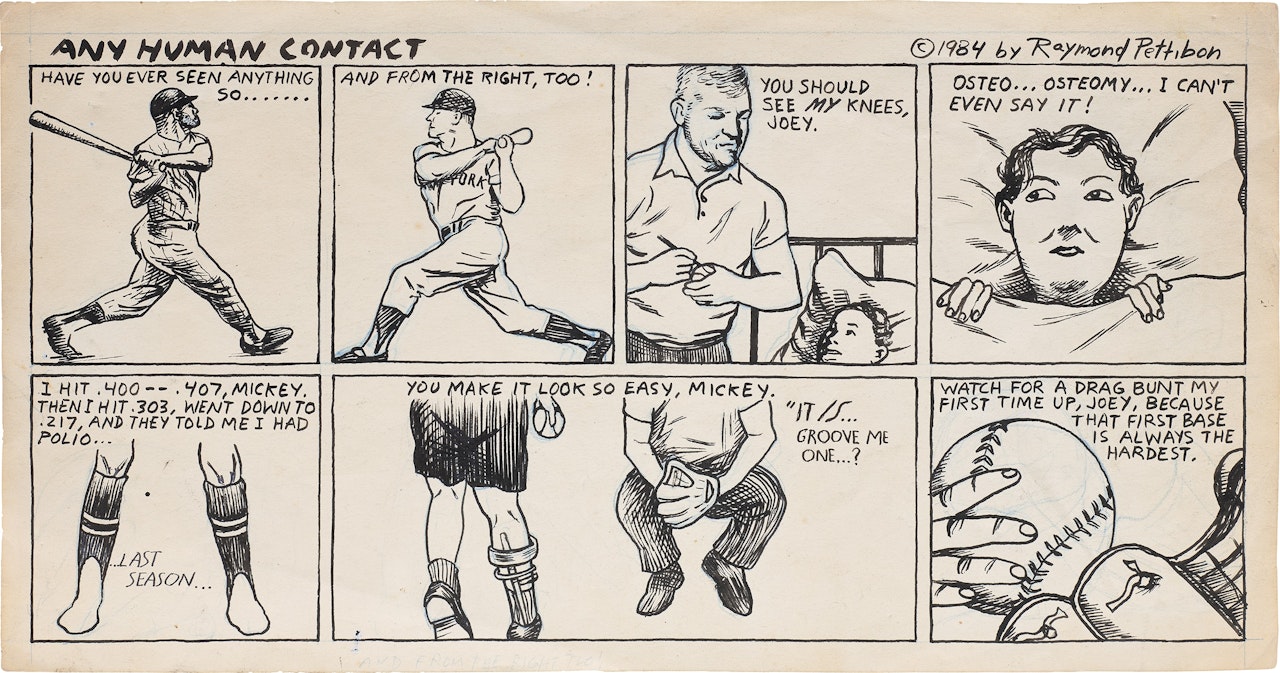 Untitled (Any Human Contact) by Raymond Pettibon