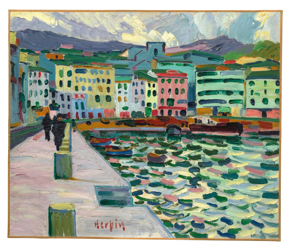 Vue d"un port Corse I by Auguste Herbin
