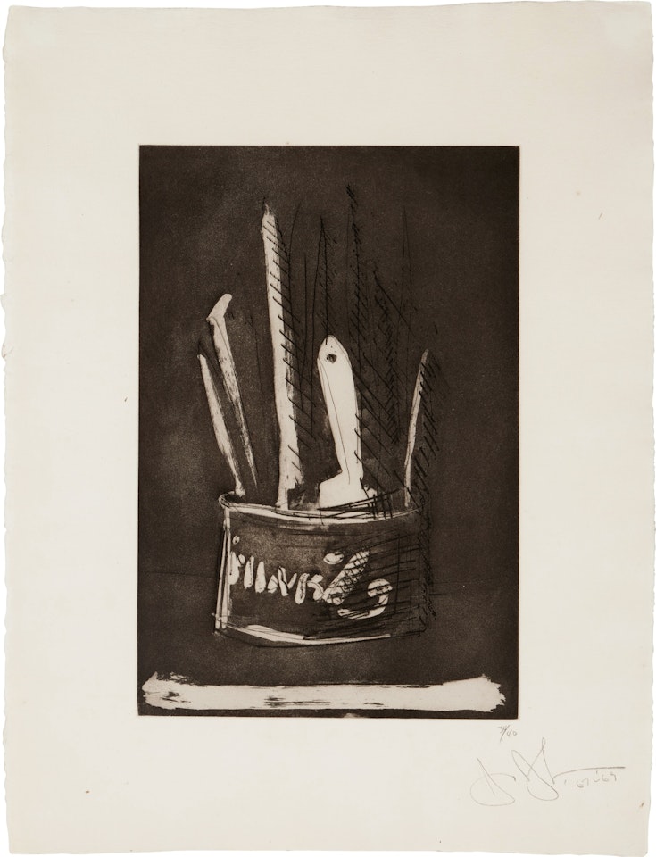Paint Brushes, from 1st Etchings, 2nd State (ULAE 58) by Jasper Johns