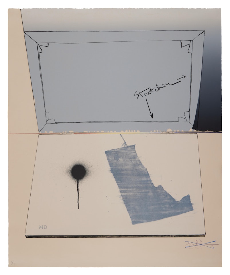 Hinged Canvas, from Fragment-According to What (ULAE 93) by Jasper Johns