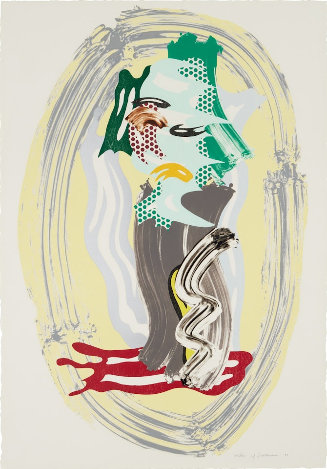 Green Face, from Brushstroke Figure Series (Corlett 232) by Roy Lichtenstein