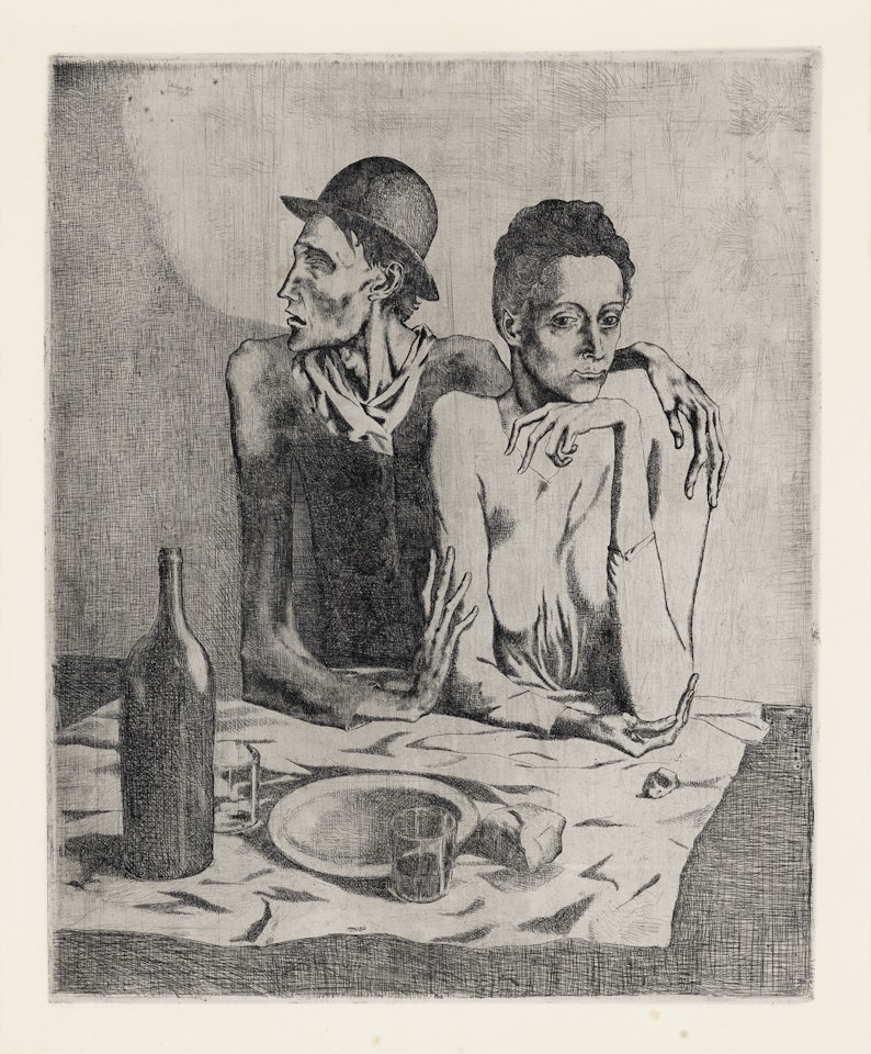 Le Repas Frugal, from La Suite des Saltimbanques (Bloch 1; Baer 2) by Pablo Picasso