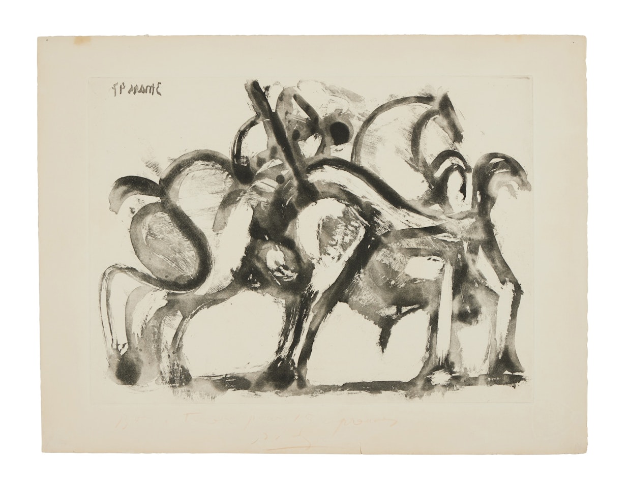 Picador et taureau. I (Bloch 1350; Baer 781.IIA) by Pablo Picasso