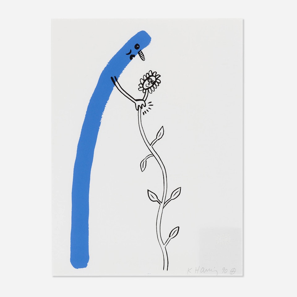 Plate 12 (from The Story of Red and Blue portfolio) by Keith Haring
