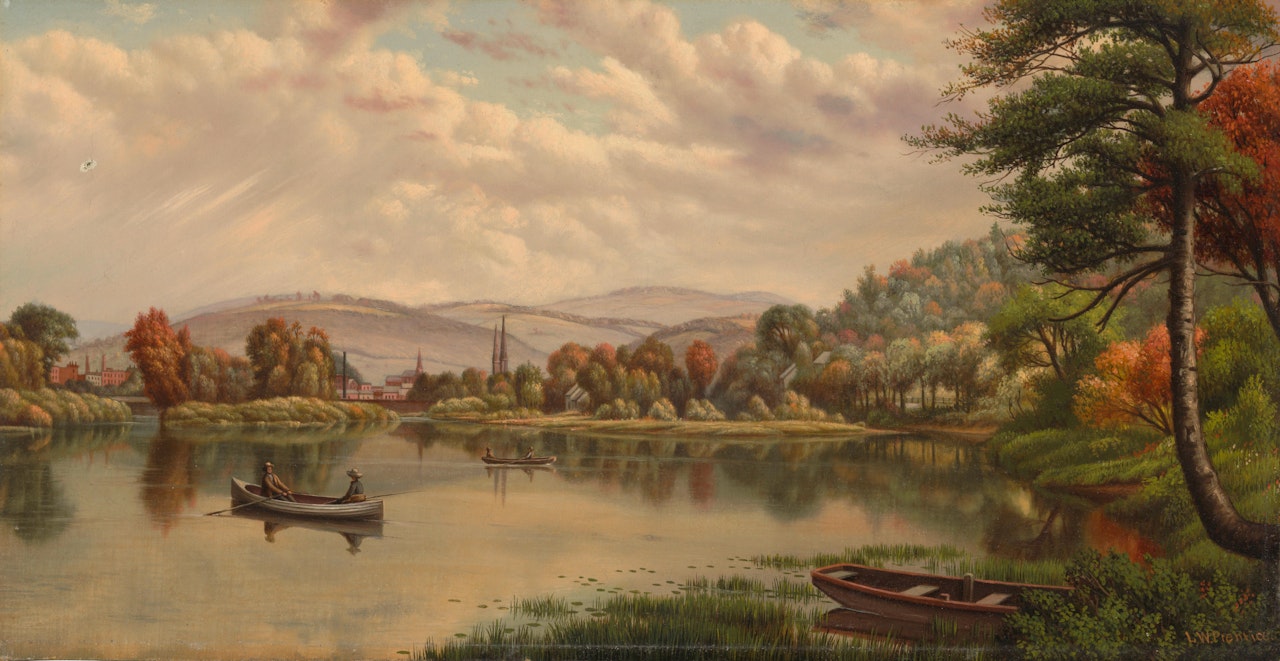Boating in Autumn by Levi Wells Prentice