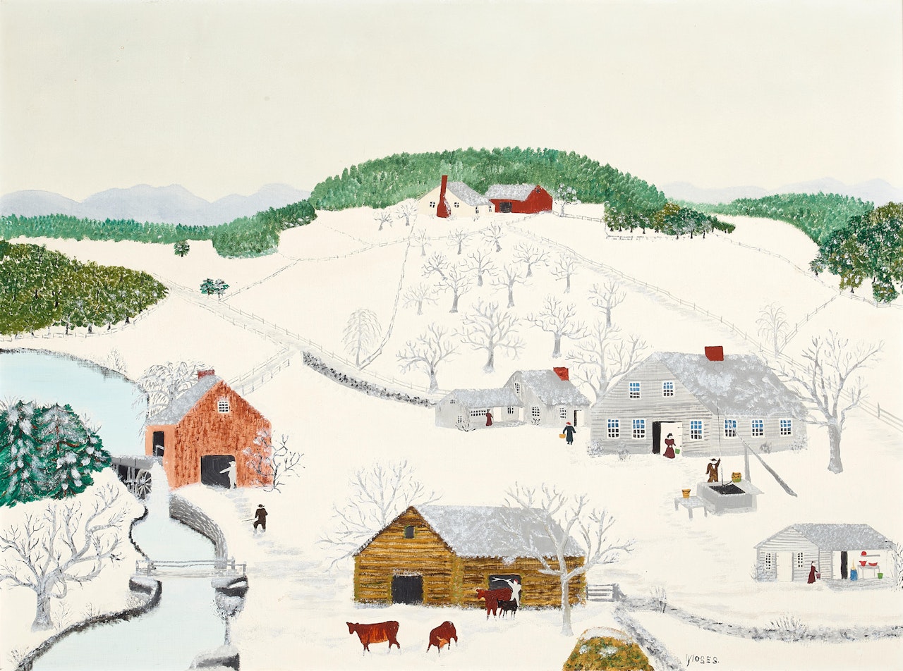The Old Oaken Bucket by Grandma Moses