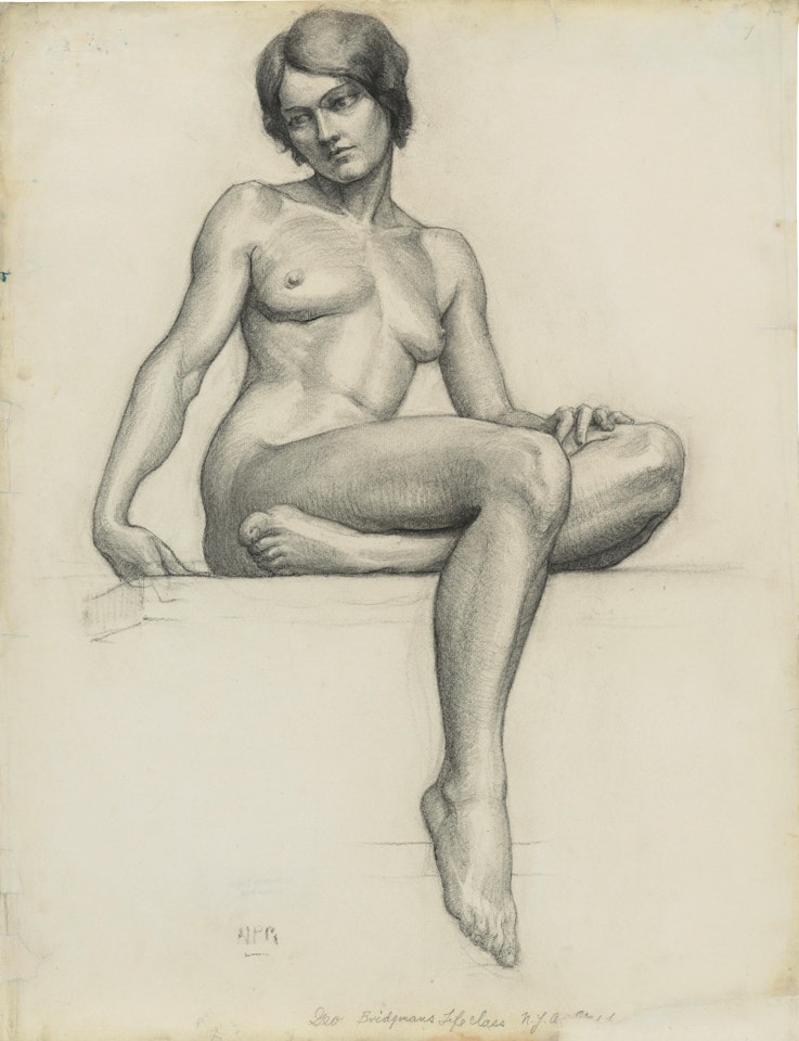 Nude Life Drawing from Art Students League by Norman Rockwell