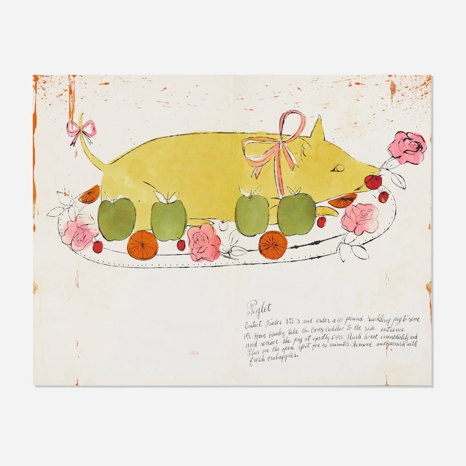 Piglet (from the Wild Raspberries portfolio) by Andy Warhol