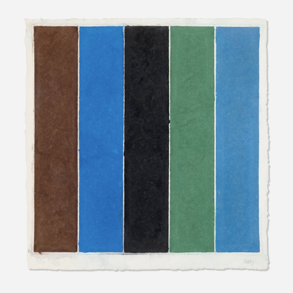Colored Paper Image XIX (Brown Blue Black Green Violet) by Ellsworth Kelly
