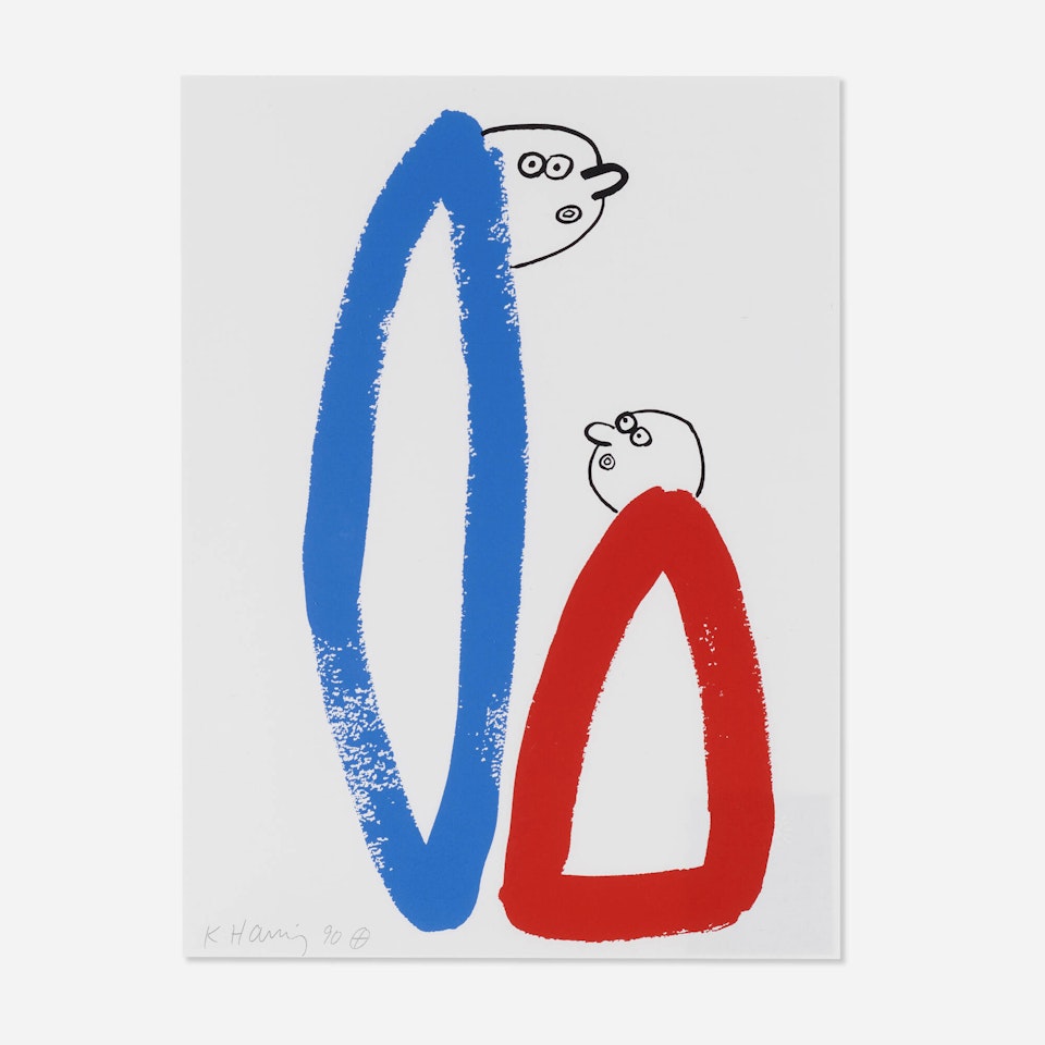 Plate 14 (from The Story of Red and Blue portfolio) by Keith Haring