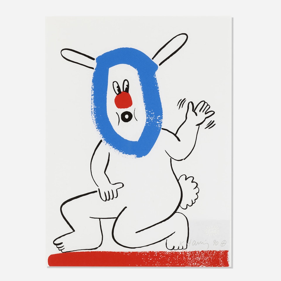 Plate 18 (from The Story of Red and Blue portfolio) by Keith Haring