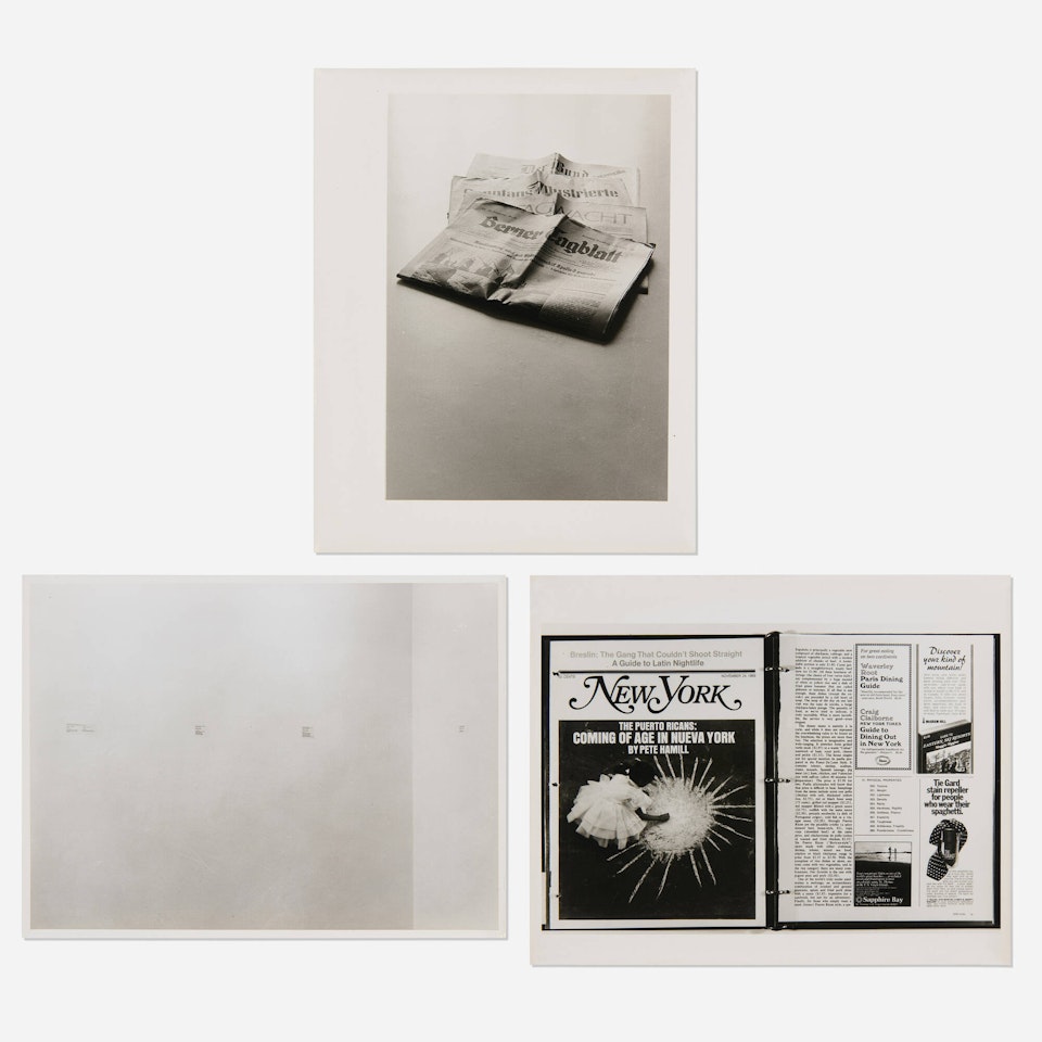 Joseph Kosuth exhibition photographs (three works) by Various Artists