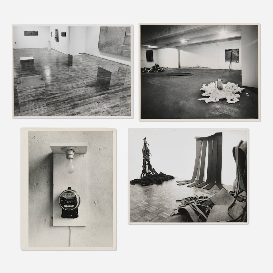 Robert Morris at Leo Castelli Gallery exhibition photographs (four works) by Various Artists