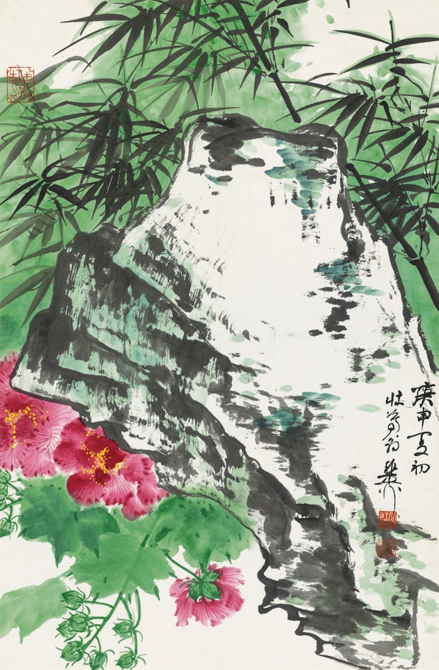 FLORA AND STONE by Xie Zhiliu