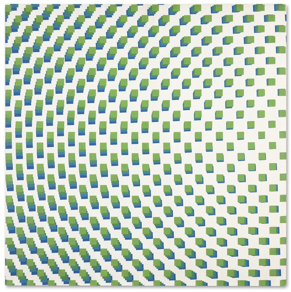 Du bleu au vert by Francois Morellet