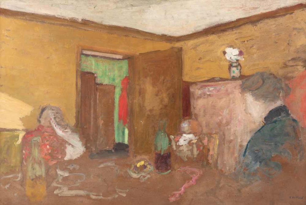 Madame Vuillard, Marie Roussel et Annette dans la salle à manger, rue Truffaut by Édouard Vuillard