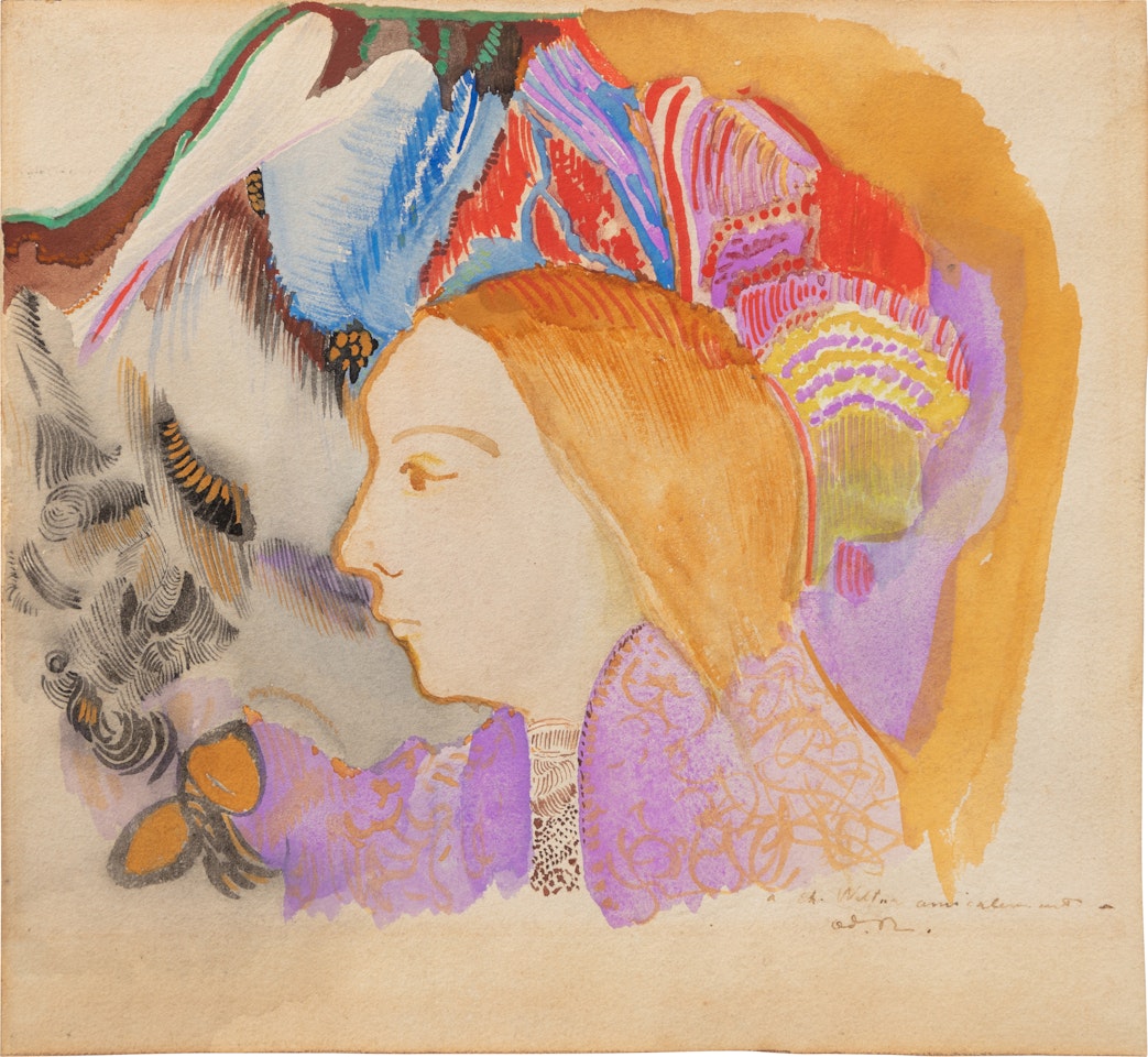 Jeune fille et fleurs by Odilon Redon